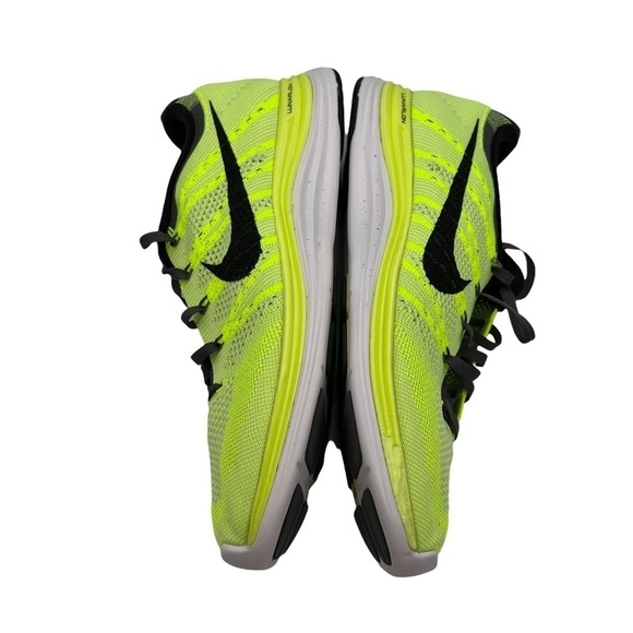 Nike Green Flyknit Lunar1+ \'Volt\' Sneakers Size 8.5 Men\'s